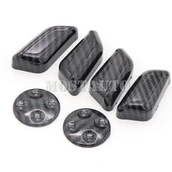 

For Audi Q5 FY 2018 ABS Carbon Fiber Interior Car Seat Adjustment Cover Trim 6pcs Car Accessories Interior Car Decor Car Trim