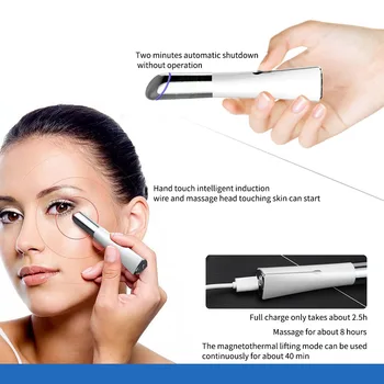 

Anti Aging Portable White Pen Type Dark Circle Skin Care Lifting Tool Electric Vibration Eye Massager USB Rechargeable Facial