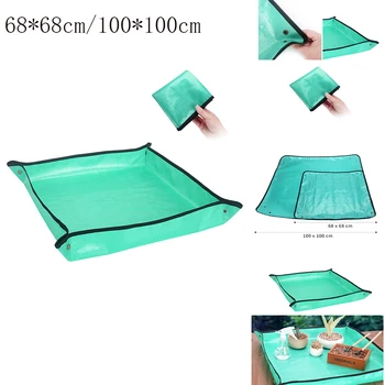 

68cm/100cm Reusable Planting Mat Pe Gardening Mat Green Gardening Pad Plant Balcony Super Light Waterproof Flower Mat Garden Mat
