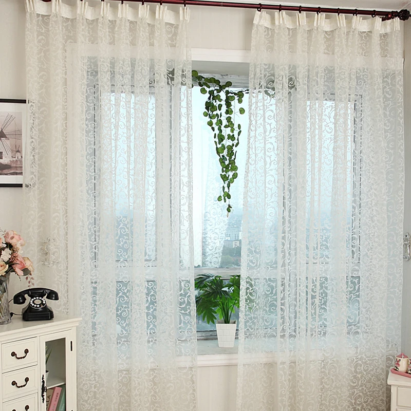 Fashion curtain quality finished product double faced flock printing screens small shalian