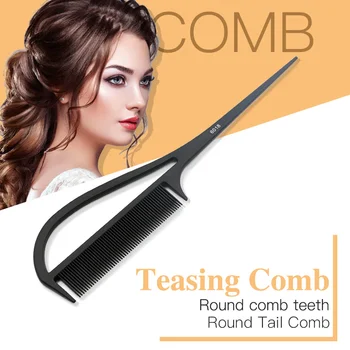 

Professional Hairdresser Anti-static Teasing Comb Carbon Fiber Material Pointed Tail Comb Salon Hair Styling Tools