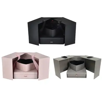 

New Valentines Day Gift Flower Gift Box DIY Gift Box Cube Shape Gift Box Anniversary Gift Set For Birthday Wedding