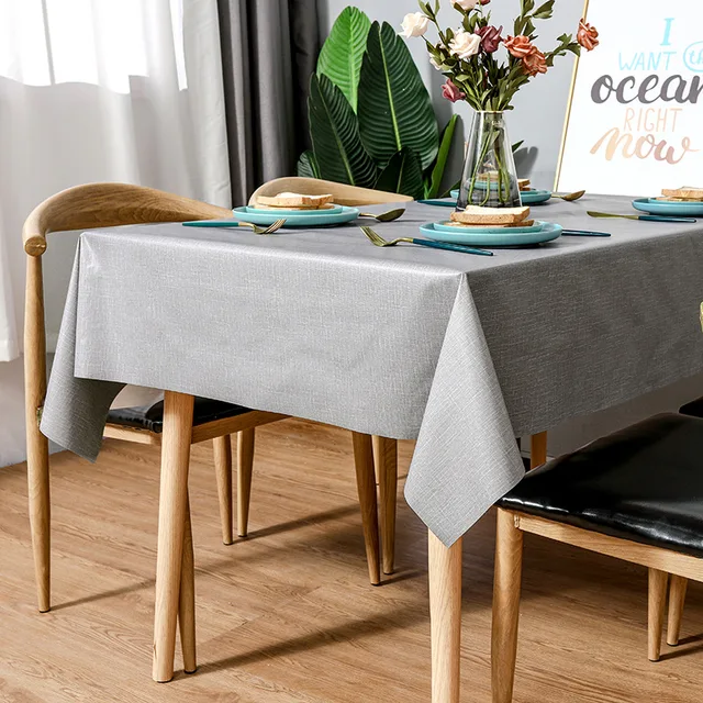 Tovaglia stampata con griglia rettangolare spessa in plastica PVC, impermeabile, resistente all'olio, per la cucina di casa, tavolo da pranzo, colth, tappetino, tovaglia 6