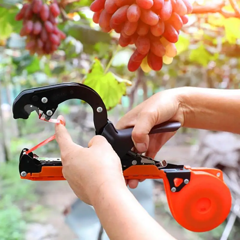 

Efficient Practical Vine Grape Stem Garden Tape Machine Portable Vegetable Fruit Branch Strapping Steel Plant Tying Tool Twig
