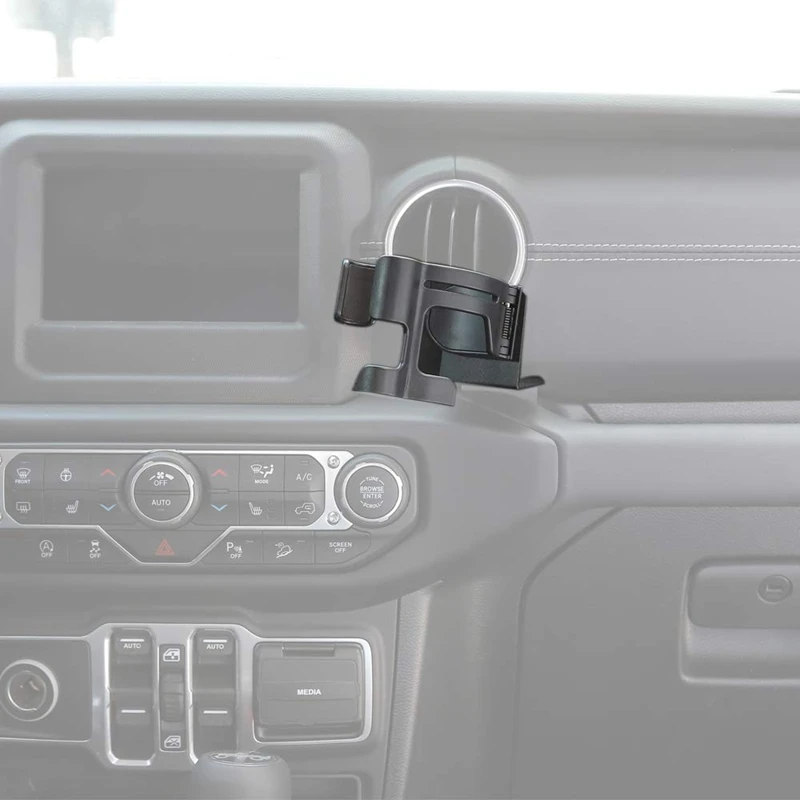 Multi-Function Drink Cup Phone Holder,2 in 1 Bolt-On Stand Bracket Organizer for- Jeep Wrangler Jl Sport Sports Sahara