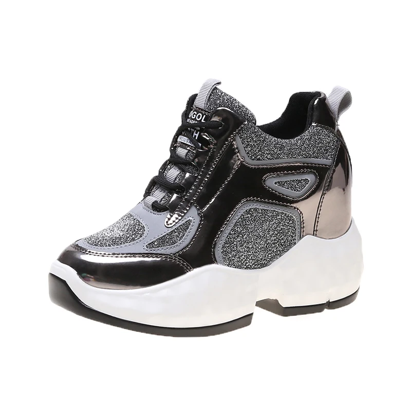 

Women Sneakers 2019 New Autumn Vulcanized Shoes Ladies Casual Shoes Lace-Up Wedges Platform Sneakers Tenis Feminino