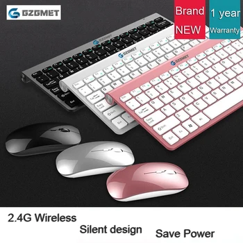 

Wireless Keyboard Mouse Combo Mini Bluetooth Keyboard Notebook Laptop Mac Desktop PC TV Mouse 2.4G
