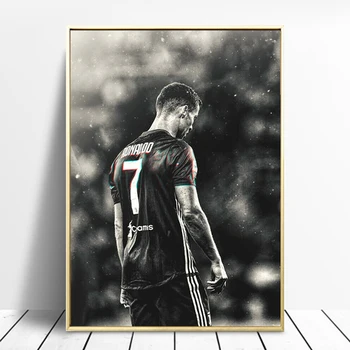 

Football Sport Star Cristiano Ronaldo Retro Canvas Painting Posters Prints Wall Art Picture for Living Room Home Decor Cuadros