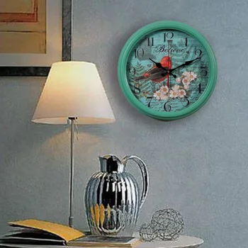 

Iron Personality Retro Wall Clock Pastoral Home Living Room Mute Clocks