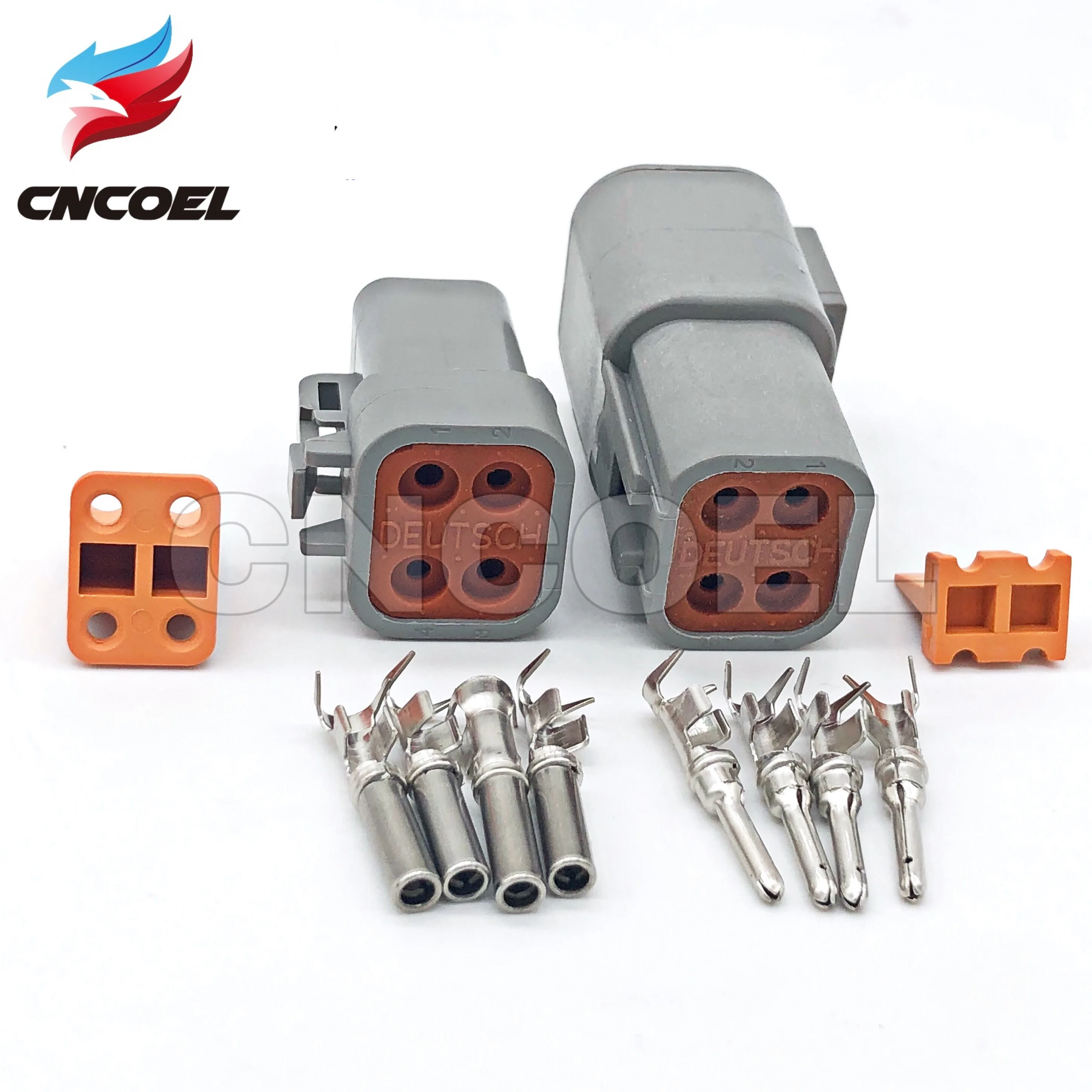 Deutsch DTP 4 Pin Gray Male Female Waterproof Electrical Auto Connectors Plug DTP06-4S DTP04-4P ► Photo 1/6
