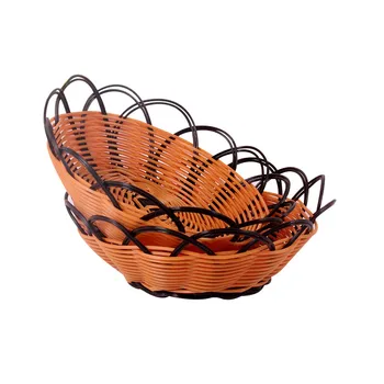 

Weave Magazine/Fruit/Vegetable Rack Storage Basket Household Decor Desktop Storage Basket Candy Storage Basket Plastic