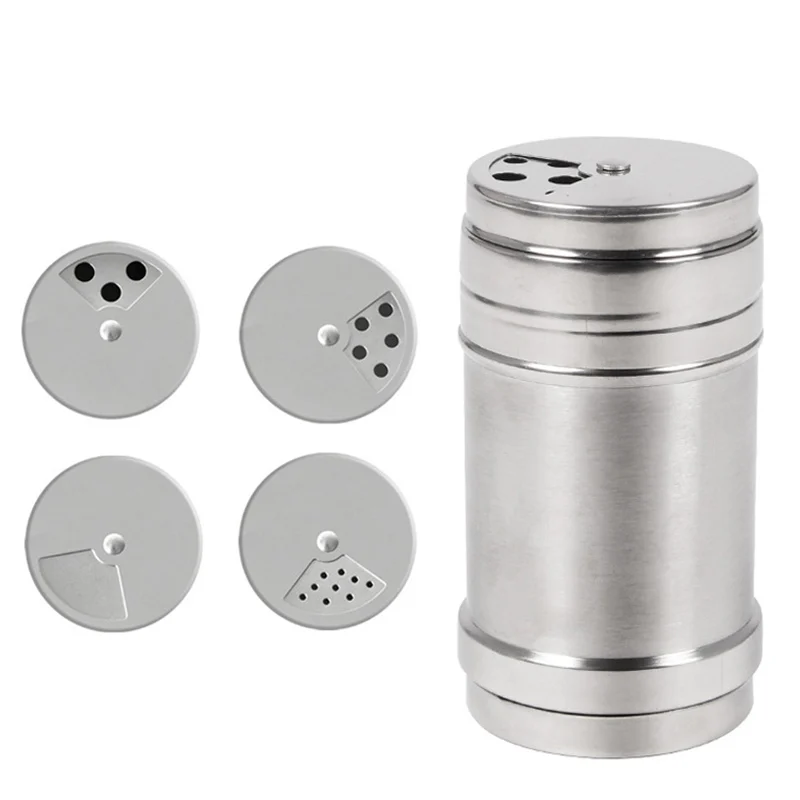 Seasoning Bottle Stainless Steel Salt Shaker With 3 Size Whole Pepper Cruet | Дом и сад