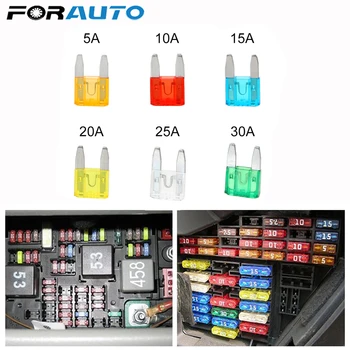 

FORAUTO 60pcs Mixed Mini Car Blade Fuse 5A 10A 15A 20A 25A 30A Auto Truck Fuses Sets Car Accessories