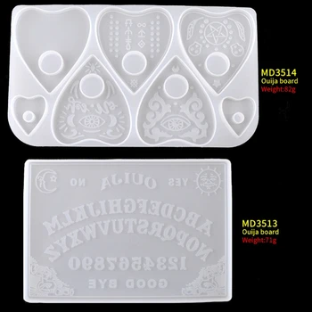 

2 Pack Gothic Ouija- Board and Planchette Epoxy Resin Casting Molds Art Crafts 72XE