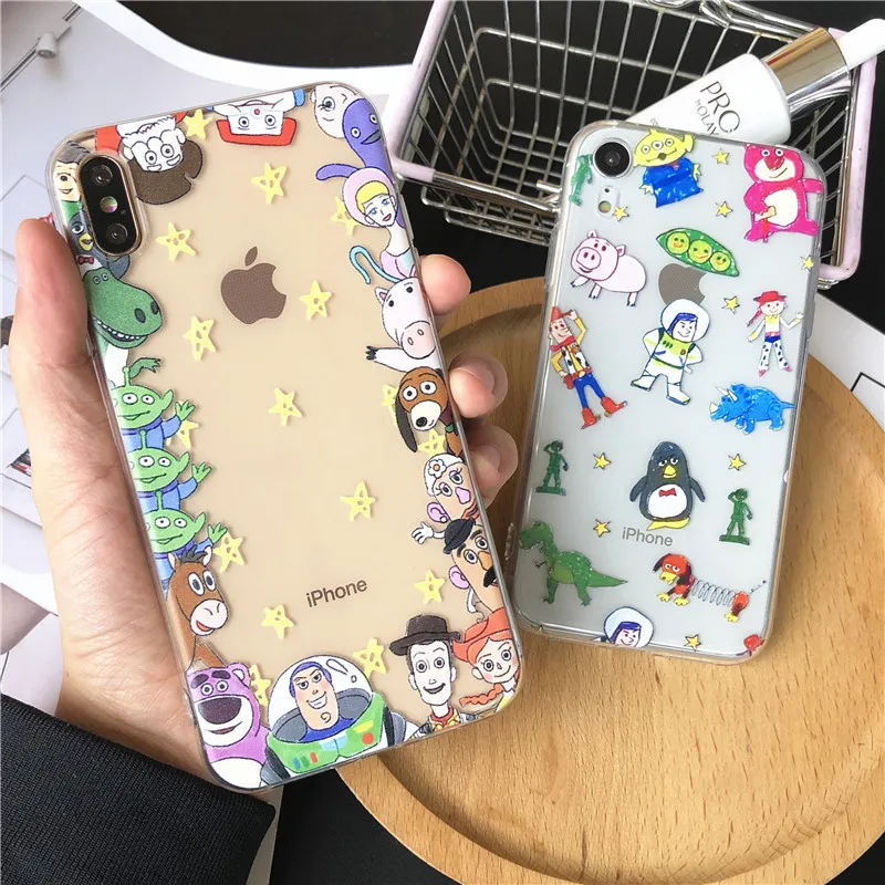 

Toy Story Boy Snow White Homer Pikachue Cat Clear Back Soft Cover For iPhone 11 Pro Max Case