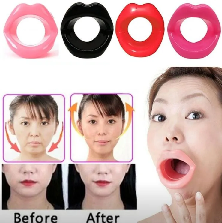 Silicone Rubber Face Lifting Lip Trainer Mouth Muscle Tightener Face Massage Exerciser Anti Wrinkle Lip Exercise Mouthpiece Tool