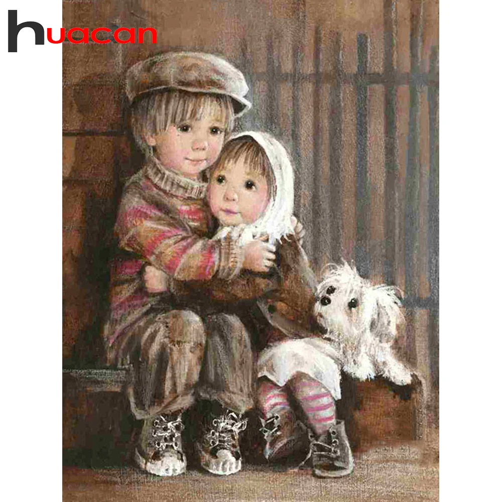 Huacan Full Square/Round Diamond Painting Portrait 5D DIY Diamonds Embroidery Child Kits Art Decorations Home | Дом и сад
