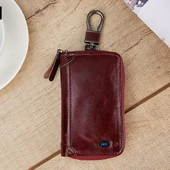 

Smart Anti-Lost Car Key Wallet Genuine Leather Key Wallets Men & Women Car Key Bag Multi Function Key Case