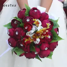 Свадебные букеты невесты Искусственные Свадебные цветы великолепный Кристальный Свадебный букет свадебные аксессуары, букеты SPH92