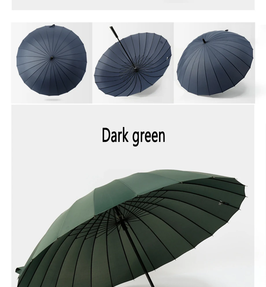 Негабаритный мужской открытый сильный атмосферостойкий зонтик дамы 24 к кожаный солнцезащитный козырек для гольфа зонтик мужской подарок длинная ручка зонтик