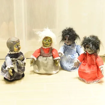 

Halloween Scary Doll Ghost Ornament Creepy Halloween Haunted House Props Electric Walking Doll Toys Party Favors Children Gift