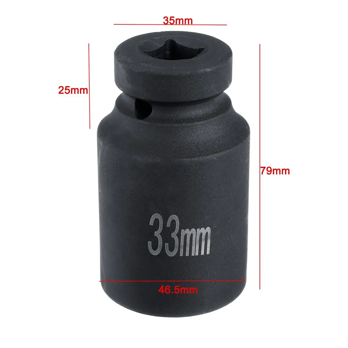 

Hot Sale 6 Point 33mm Deep Impact Socket 1/2inch Drive Spindle Axle Nut Socket Hub Axle For Nut Air Impact Wrenches