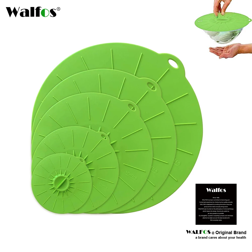 WALFOS Food Grade Silicone Cookware Pot Lid Cover Food Multifunction Microwave Cover Cooking Tool Kitchen Utensil Accessiores