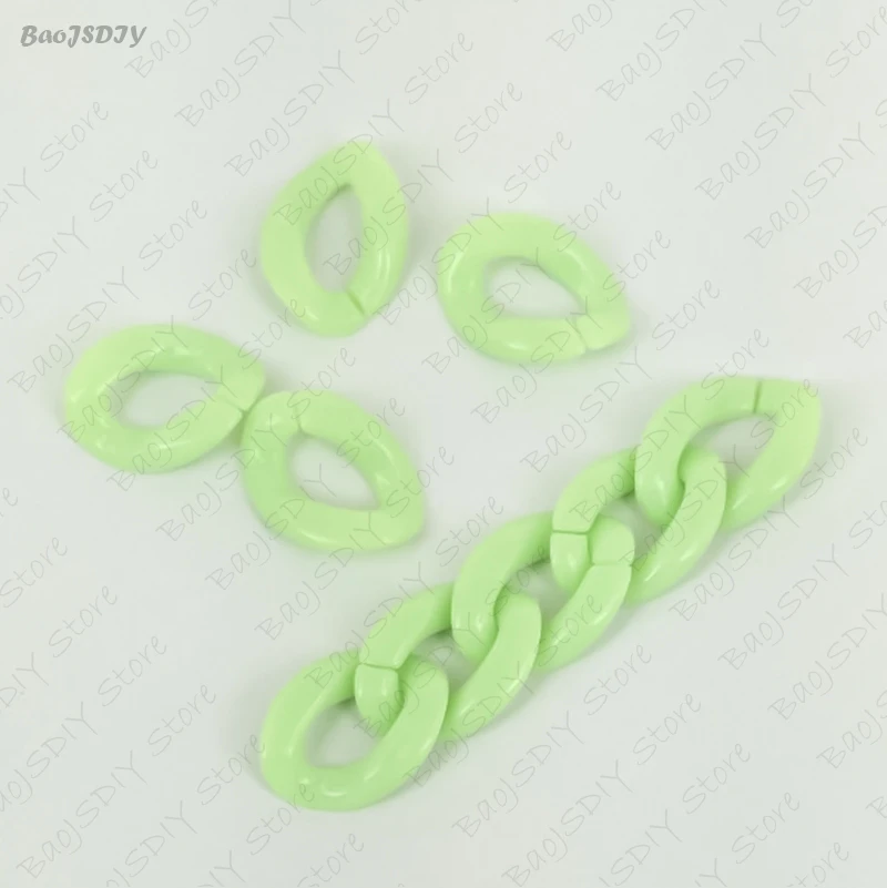 Wholesale 23mm*17mm Multi color Acrylic Twisted Chains Assembled Parts Beads Diy Jewelry Findings Accessories 60 pieces(JM6582)