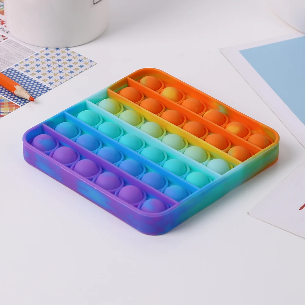 3D Push Bubble Pops Fidget Sensory Toy for Autisim Special Needs Anti stress Game Stress Relief Squishy Pop Fidget Toys