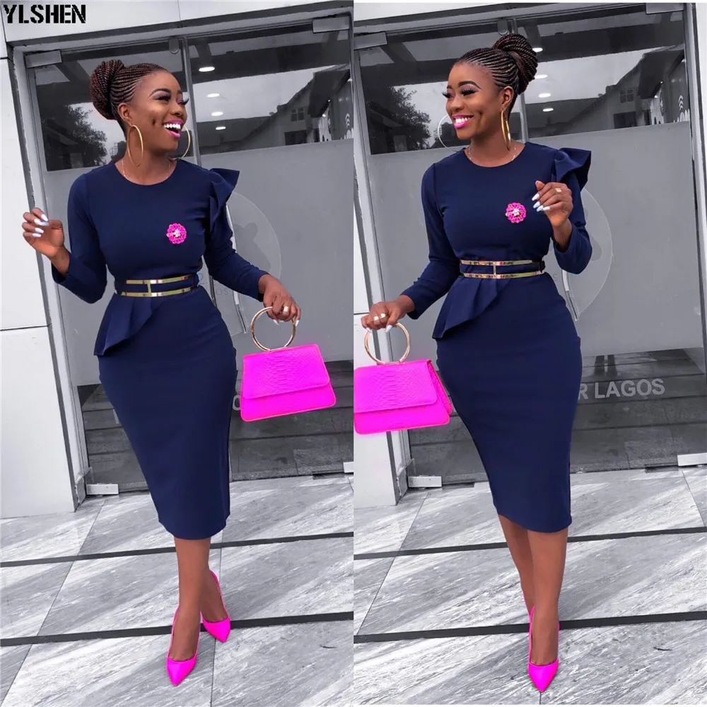 High Quality African Dresses For Women 2019 Africa Clothing Summer Elegant Bodycon Ankara Dresses Fashion African Dress For Lady 03