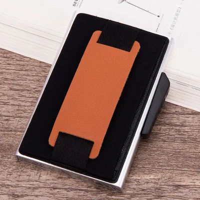 FOROCH алюминиевый кошелек Карманный ID держатель для карт Rfid Блокировка мини металлический кошелек автоматический всплывающий чехол для кредитных карт Защита 684 - Цвет: silver-B