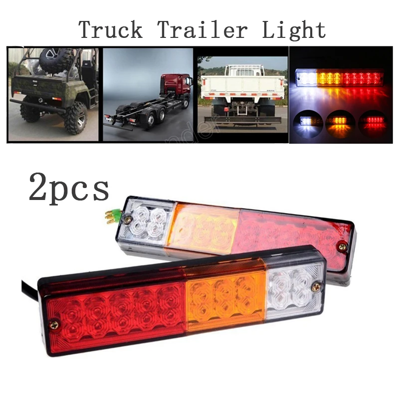 2pcs 12V 20 LED Truck Trailer Rear Light Waterproof High Brighness Lamp