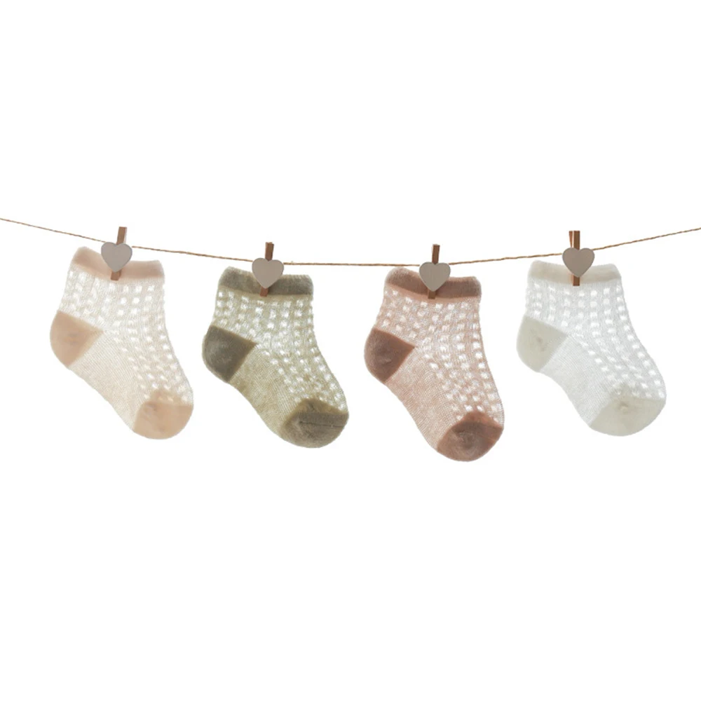 

Baby Socks Summer New Ultra-thin Mesh Breathable Ice Filament Boneless Short Socks Baby Stockings Children