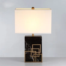 Настольная лампа в китайском стиле, мраморный Настольный светильник, тканевый абажур, настольная лампа, декоративный Настольный светильник E27, гостиничный светильник ing