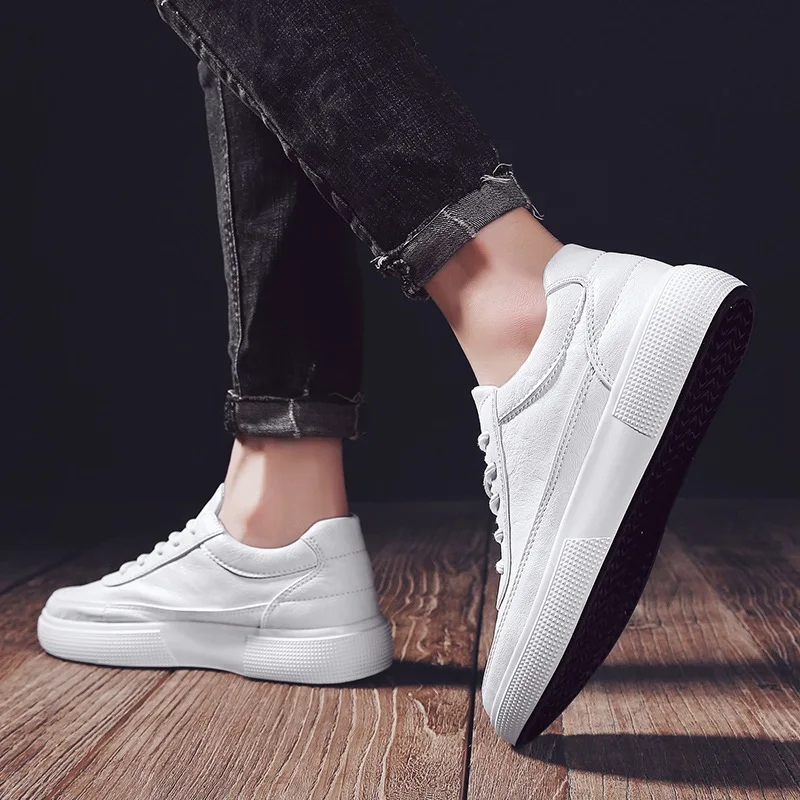 

England Fashion Network Red Versatile White Shoes Men Korean-style Trend Casual Sports Thick Bottomed Students MacBook Shoe