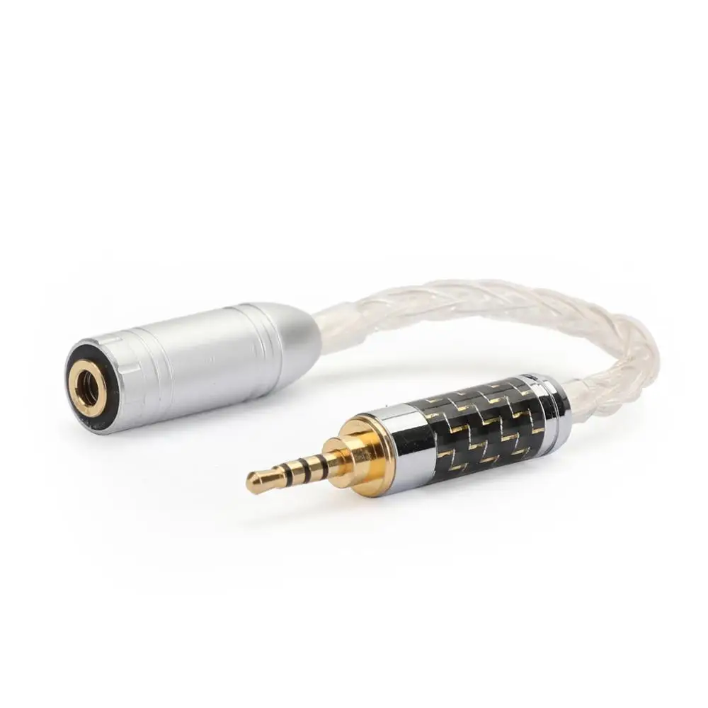Areyourshop Balanced Plug 3 5 Female to 2 5 Male Audio Cable HIFI Adapter Wire For Headphone Player