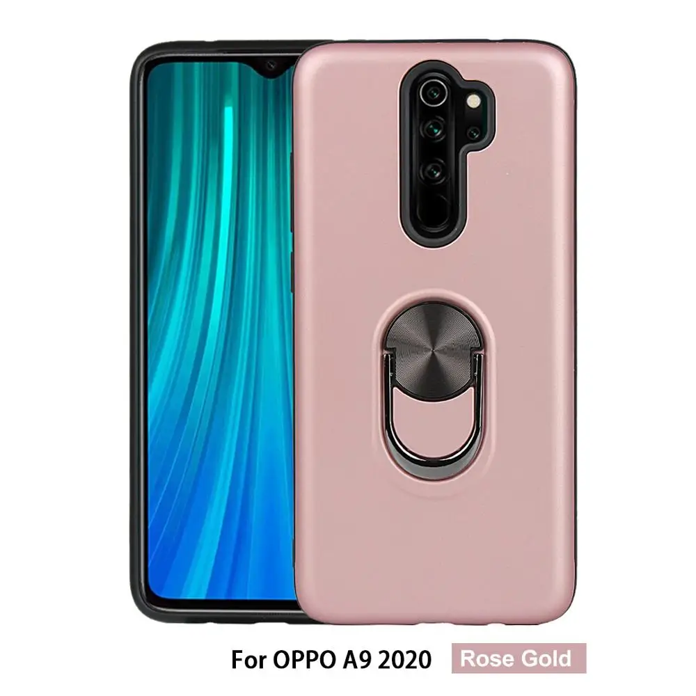 Magnetic Ring Holder Armor phone Case for OPPO A5 2020 Shockproof Protective A9 Soft Back Cover Coque |