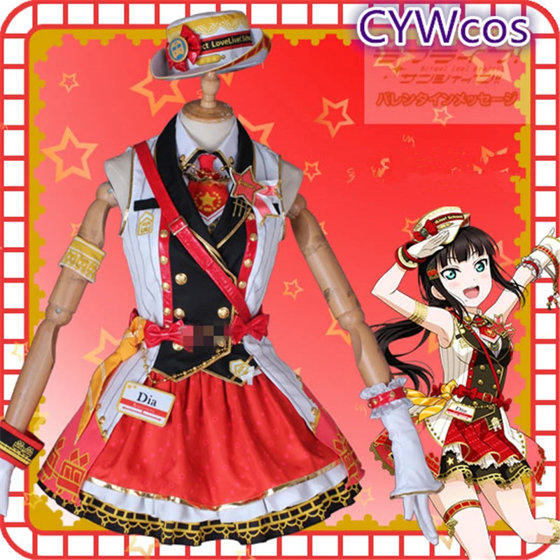 

2019 New LoveLive!Sunshine!! Aqours Train Awakening Kurosawa Dia Cosplay Costume Woman Christmas Costumes Dress Outfits Full Set