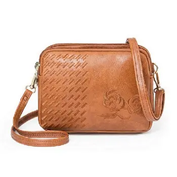 

Women Leather Embroidery Handbag Shoulder Lady Crossbody Bag Tote Satchel Purse