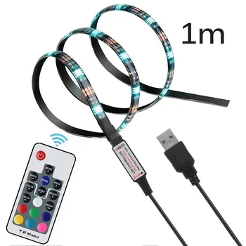 

Black PCB TV Backlight Kit Computer Case 30/60 LED Light Multi-color Flexible USB LED Strip Light Cable and Mini Controller