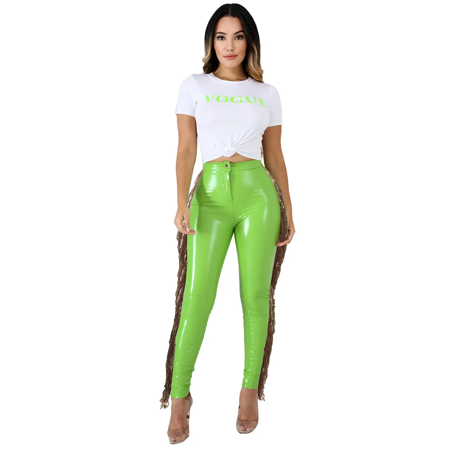 Pu Leather leggings Pants - Ladies On Deck