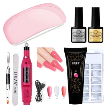 

2020 New Nail Art Tool 15ml UV LED Extension Gel Mini Nail Lamp USB Electric Grinder Set