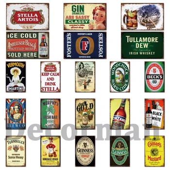 

[ WellCraft ] CUBA Guineess Fosters Martini Beer Whiskey Metal Signs Posters Retro Wall Painting Custom Club Decor LTA-1715