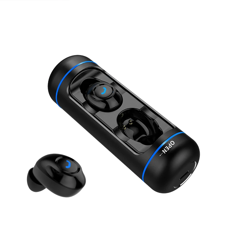 Tws Bluetooth наушники, мини беспроводные наушники audatifonos, наушники-вкладыши, гарнитура с шумоподавлением, гарнитура с микрофоном для телефона - Цвет: Black Earphone