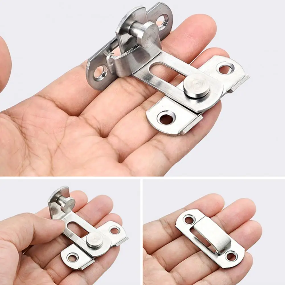90 Degree Stainless Steel Door Hasp Anti-rust Safe Door Bolt Lock Buckle Security Sliding Chain Locks For Hardware door latch sliding door latch door lock latch