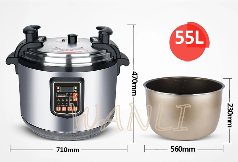 25L Commercial electric pressure cooker large capacity mechanical double bile oversized 17L/21L/ 25L high pressure rice cooker
