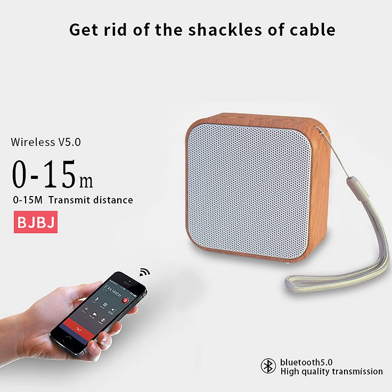 FULL-A70 деревянный портативный мини-динамик с Bluetooth винтажный беспроводной динамик с микрофоном Поддержка TF карты fm-радио для мобильного телефона