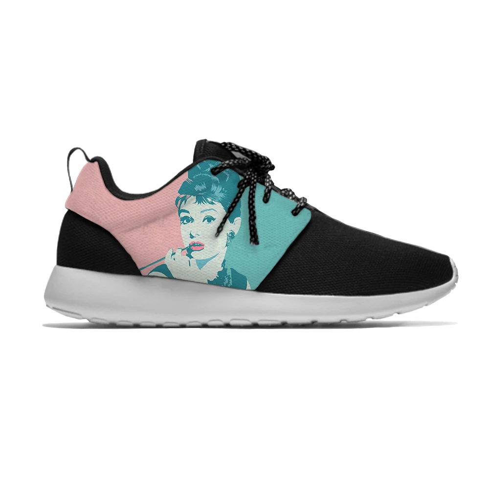 

Audrey Hepburn Hot Fashion Cute Lovely kawaii Kids Sport Running Shoes Casual Breathable 3D Print Sneakers Boys Children Girl