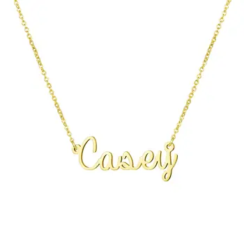 

Stainless Steel Name Necklace Personalized Name Pendant Necklaces Birthday Gift Customized Name Necklaces Gold Color