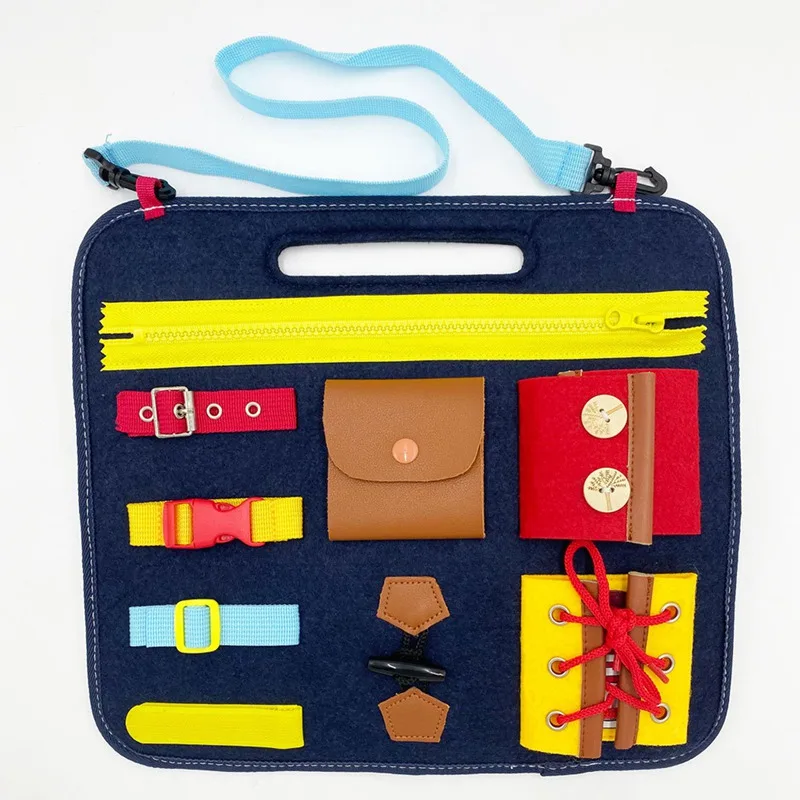 

Educational Toys Children Learning Dressing Clothes Buckle And Zipper Puzzle Early Teaching Props Board Basic Life Skills Toys